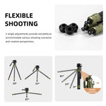 Cayer CH10L Carbon Fiber Tripod with S1 Mini Fluid Head