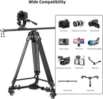 Cayer BF30L Camera Tripod with Hydraulic Head, 73" Heavy Duty Tripod