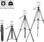 Cayer BF30L Camera Tripod with Hydraulic Head, 73" Heavy Duty Tripod