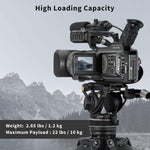 Cayer K10 Pro Video Fluid Head with Adjustable Pan Drag