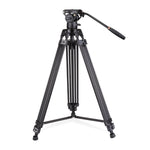 Cayer BF30L Camera Tripod with Hydraulic Head, 73" Heavy Duty Tripod