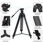 Cayer BV30L 72 inch Heavy Duty Aluminum Twin Tube Tripod Kit with K3 Fluid Head