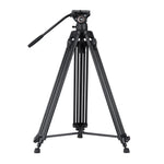 Cayer BV30L 72 inch Heavy Duty Aluminum Twin Tube Tripod Kit with K3 Fluid Head