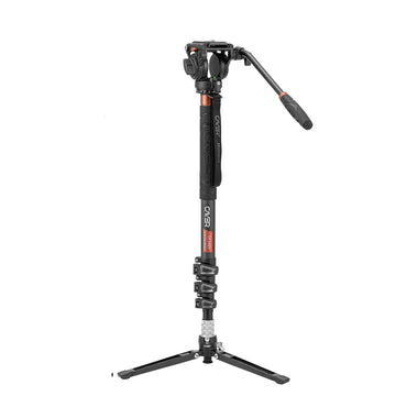 Cayer CF34DV Carbon Fiber Monopod with H6 Fluid Head