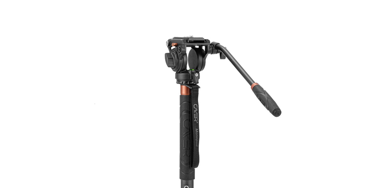 SmallRig Monopiede video in fibra di carbonio da 175 cm / 68,9, monopiede compatto con sollevamento e blocco a un pulsante, testa fluida con carico massimo di 5 kg, per DJI RS