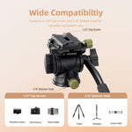 Cayer CH10L Carbon Fiber Tripod with S1 Mini Fluid Head