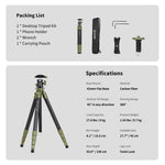 Cayer CH35 Travel Camera Tripod with B1S Ball Head