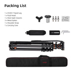 Cayer CF2451 Carbon Fiber Tripod with Fluid Head