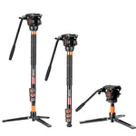 Cayer FP34DV Aluminum Video Monopod with H8 Fluid Head