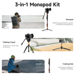 Cayer FP34DV Aluminum Video Monopod with H8 Fluid Head