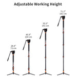 Cayer FP34DV Aluminum Video Monopod with H8 Fluid Head
