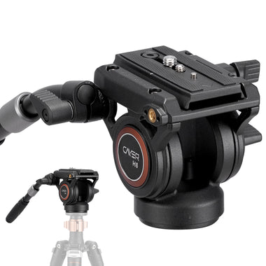 Cayer H8 Video Fluid Head with 60mm Flat Base