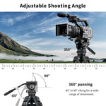 Cayer K10 Pro Video Fluid Head with Adjustable Pan Drag